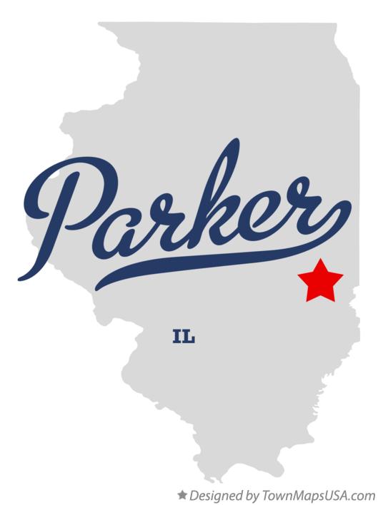 Map of Parker Illinois IL