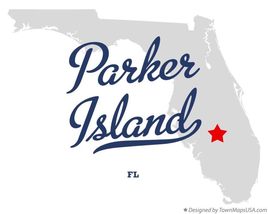Map of Parker Island Florida FL
