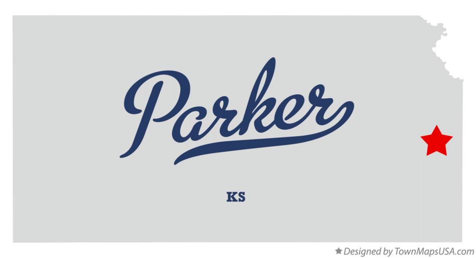 Map of Parker Kansas KS