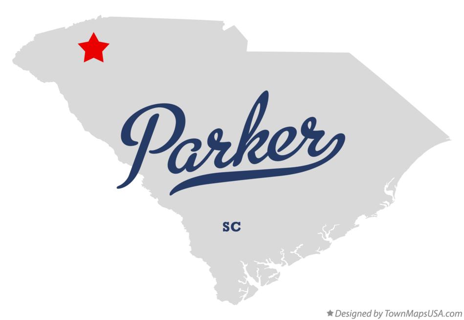 Map of Parker South Carolina SC