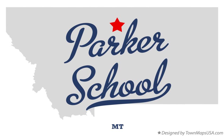 Map of Parker School Montana MT