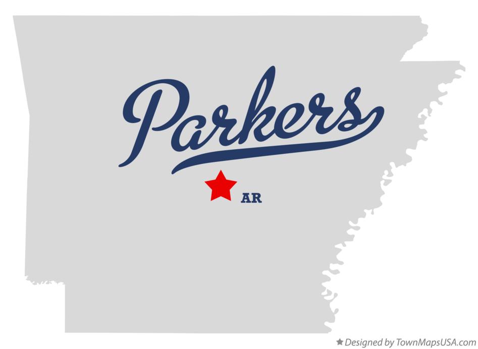 Map of Parkers Arkansas AR