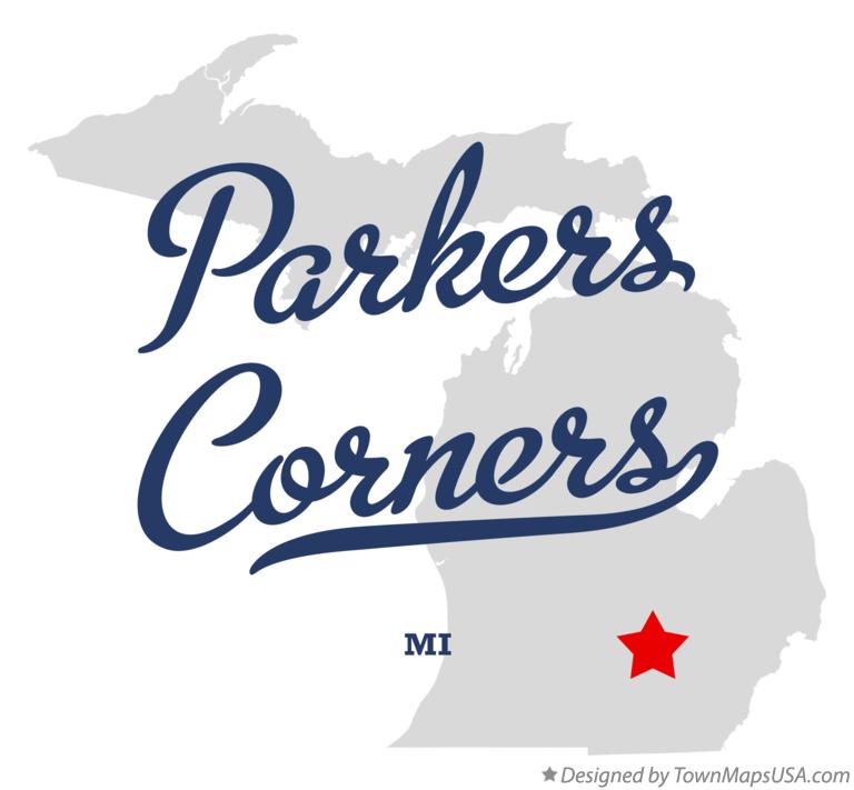 Map of Parkers Corners Michigan MI