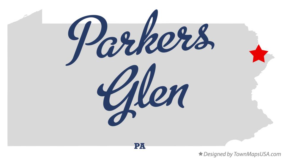 Map of Parkers Glen Pennsylvania PA
