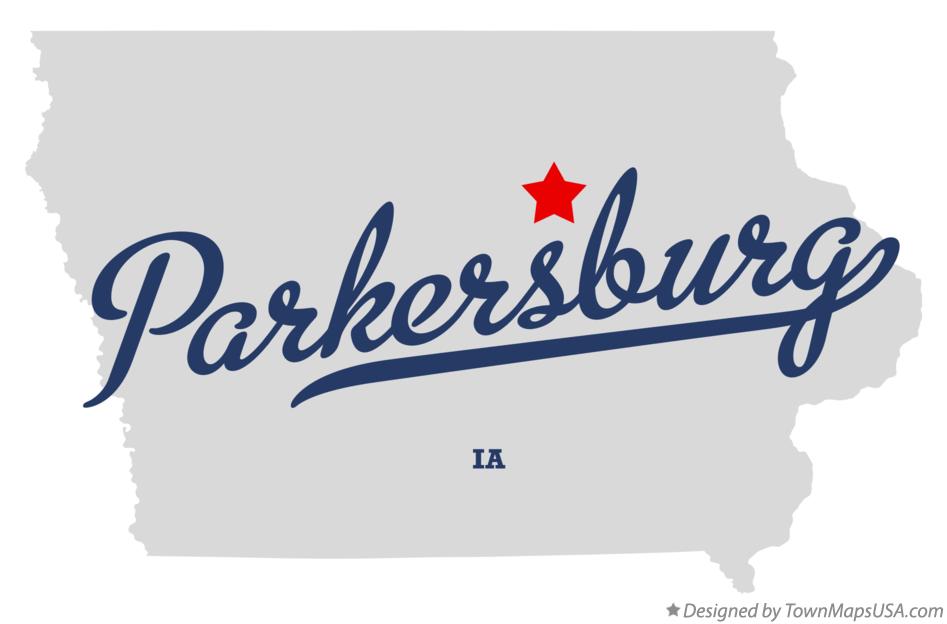 Map of Parkersburg Iowa IA