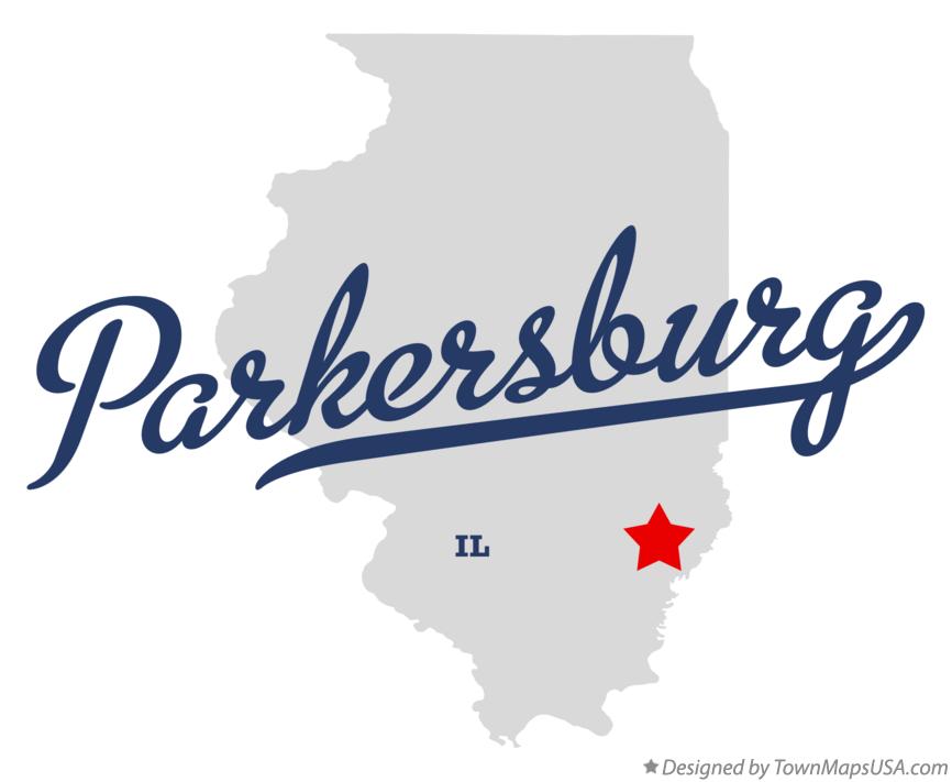 Map of Parkersburg Illinois IL