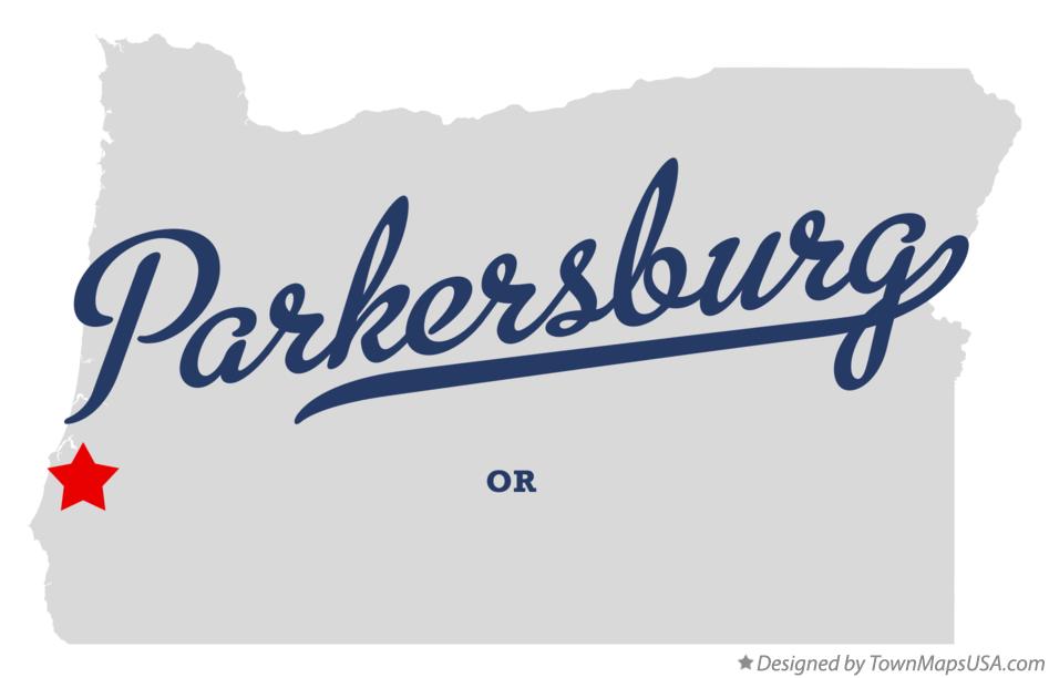 Map of Parkersburg Oregon OR