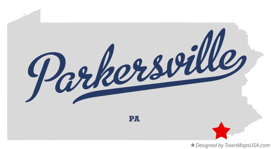 Map of Parkersville Pennsylvania PA