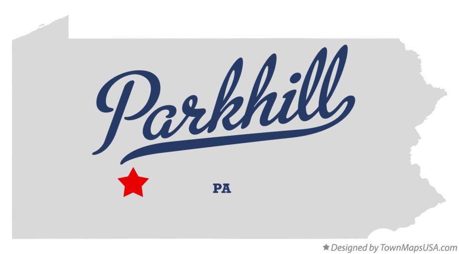 Map of Parkhill Pennsylvania PA