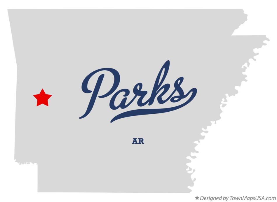 Map of Parks Arkansas AR
