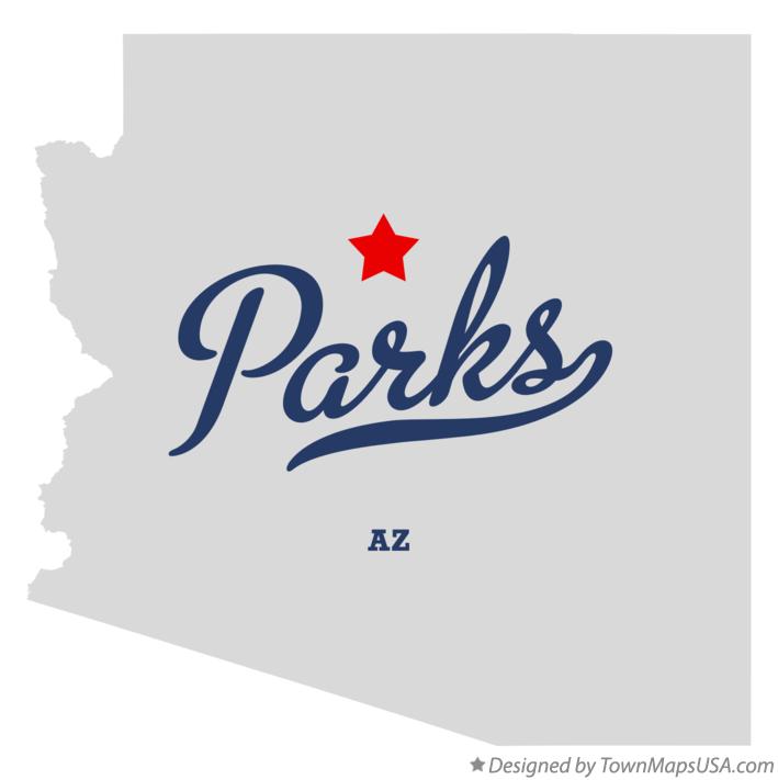 Map of Parks Arizona AZ