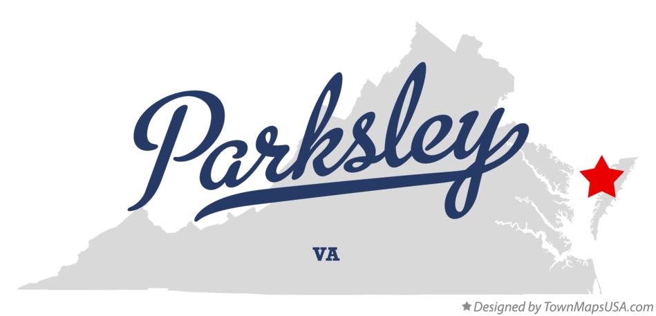 Map of Parksley Virginia VA