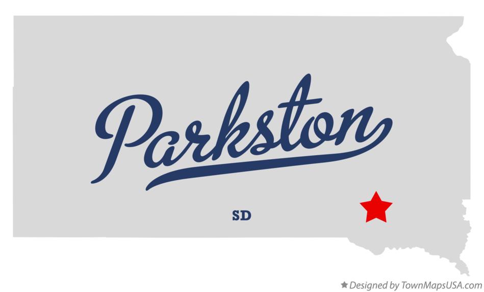 Map of Parkston South Dakota SD