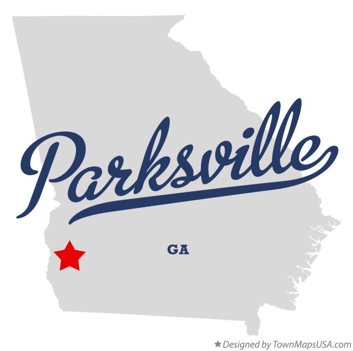 Map of Parksville Georgia GA