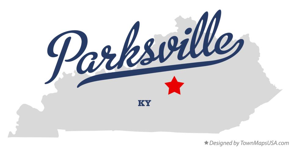Map of Parksville Kentucky KY