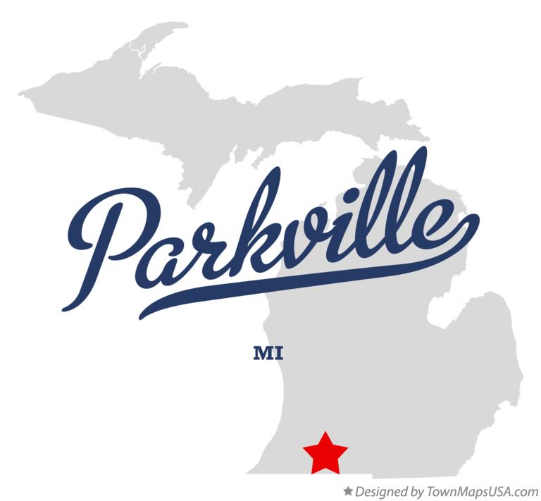 Map of Parkville Michigan MI
