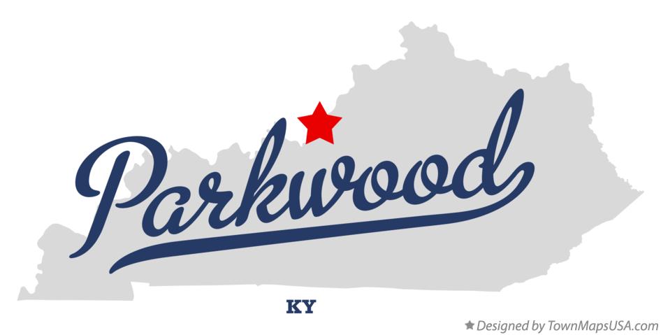 Map of Parkwood Kentucky KY