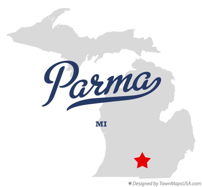 Map of Parma Michigan MI