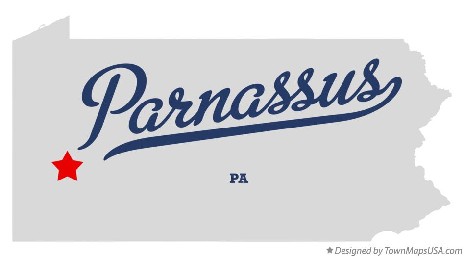 Map of Parnassus Pennsylvania PA