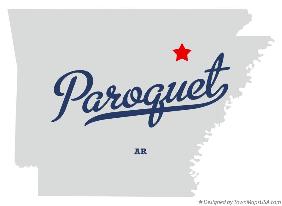 Map of Paroquet Arkansas AR