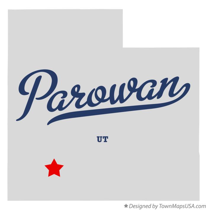 Map of Parowan Utah UT