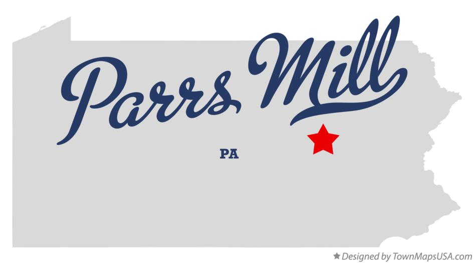 Map of Parrs Mill Pennsylvania PA