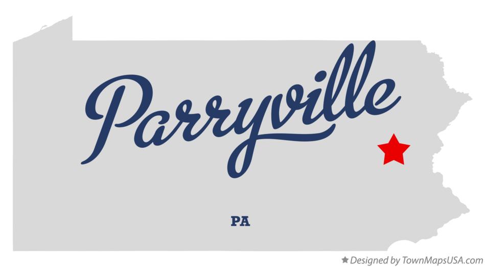 Map of Parryville Pennsylvania PA