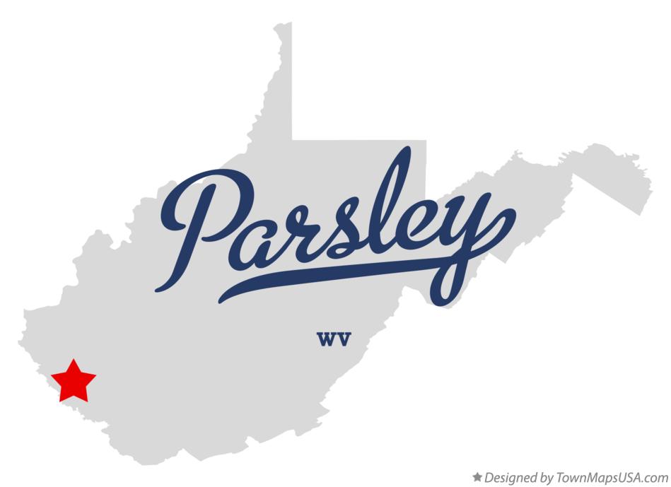 Map of Parsley West Virginia WV