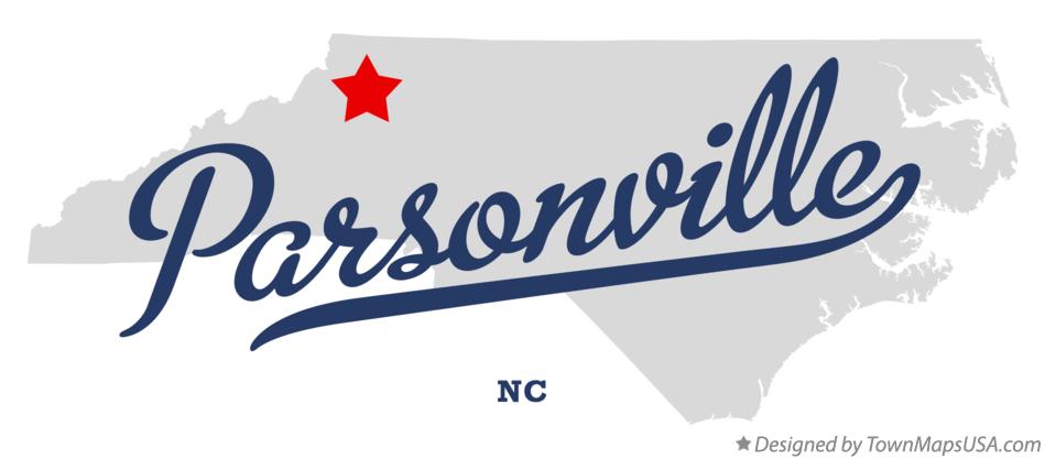 Map of Parsonville North Carolina NC