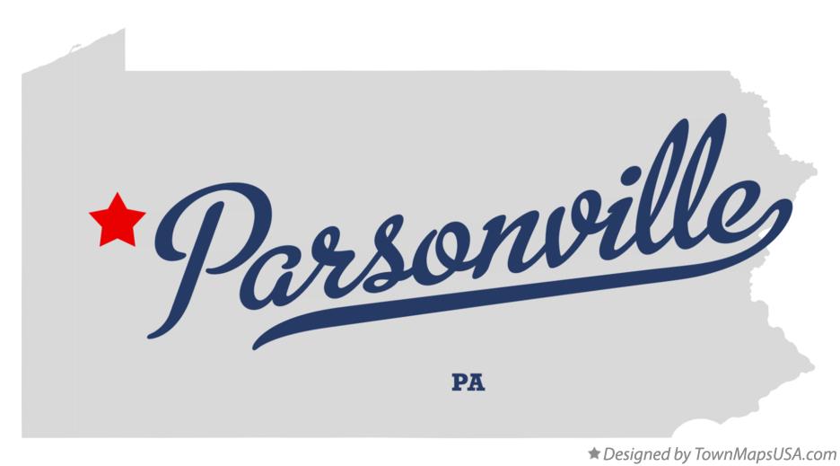 Map of Parsonville Pennsylvania PA