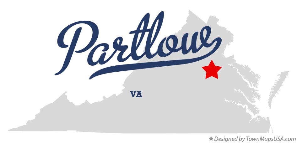 Map of Partlow Virginia VA