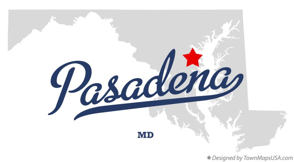 Map of Pasadena Maryland MD