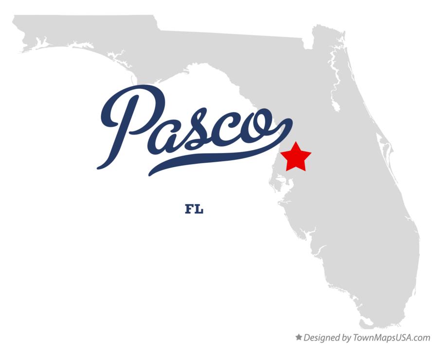 Map of Pasco Florida FL