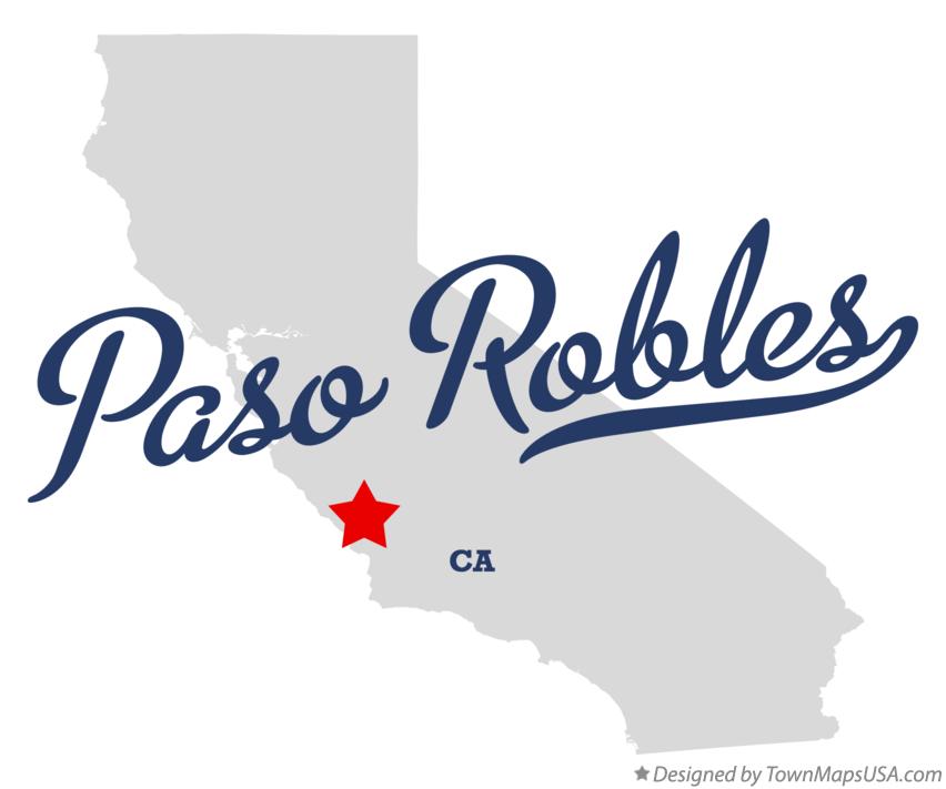 Map of Paso Robles California CA