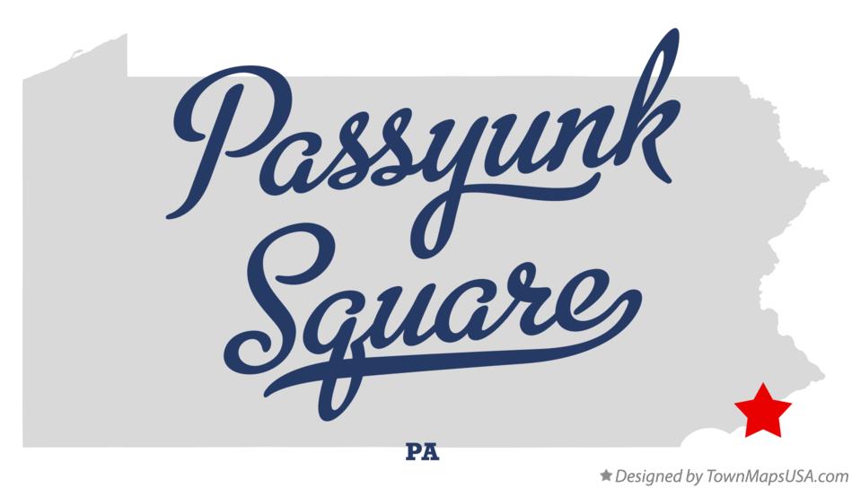 Map of Passyunk Square Pennsylvania PA