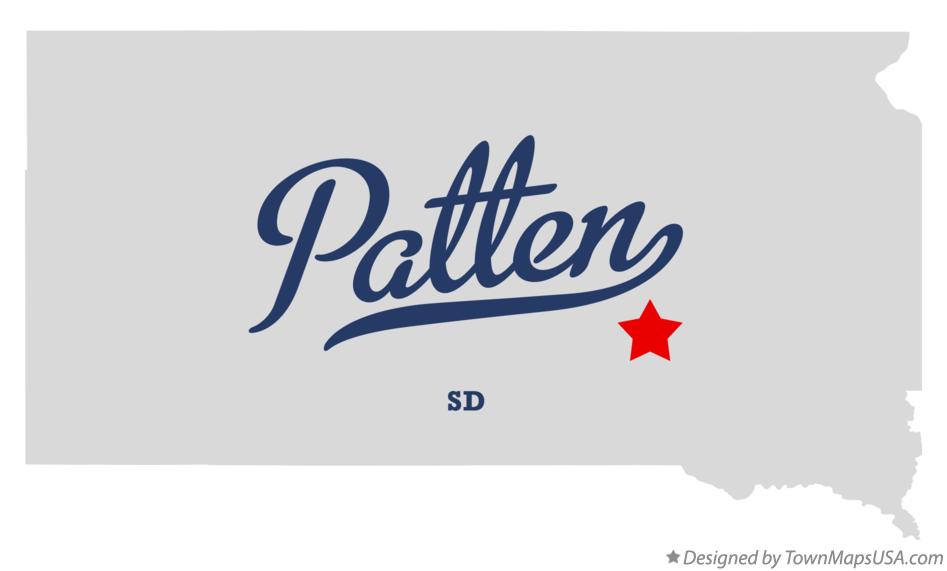 Map of Patten South Dakota SD