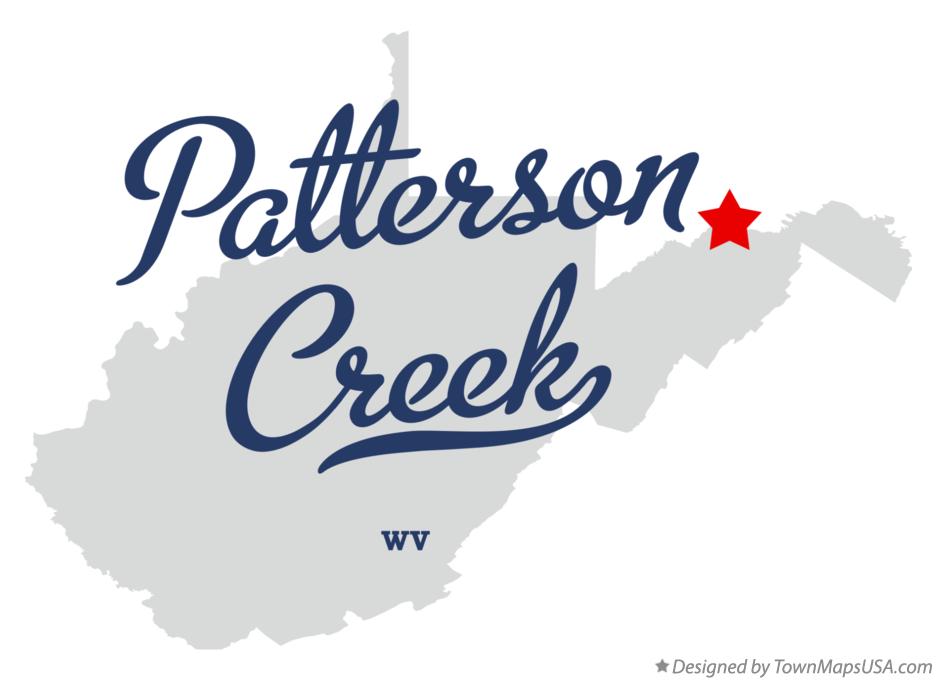 Map of Patterson Creek West Virginia WV
