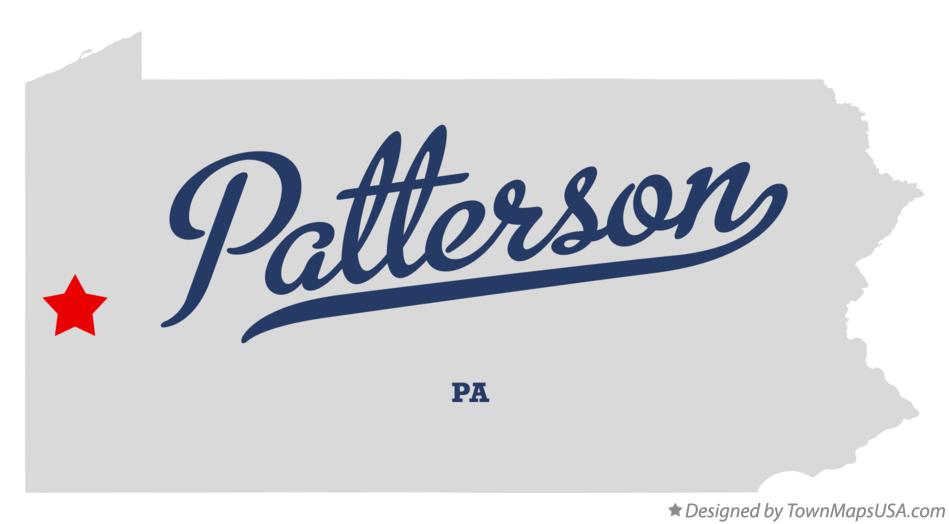 Map of Patterson Pennsylvania PA