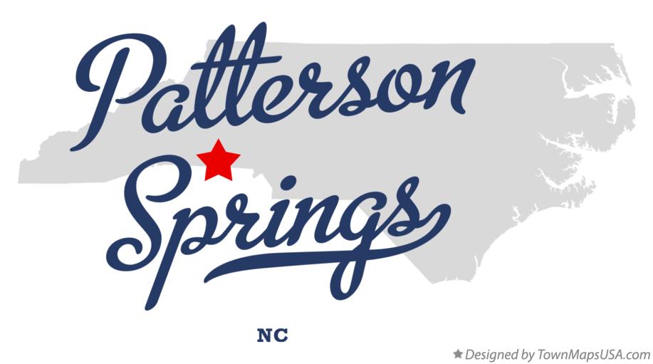 Map of Patterson Springs North Carolina NC