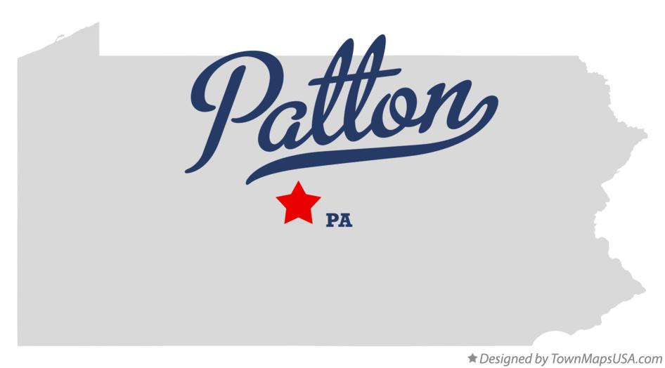 Map of Patton Pennsylvania PA