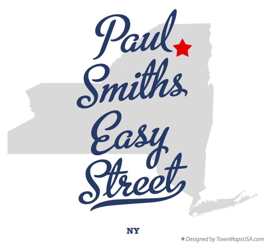 Map of Paul Smiths Easy Street New York NY