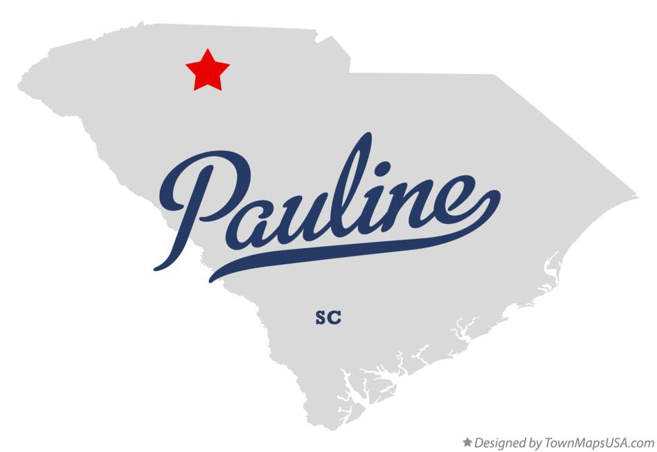 Map of Pauline South Carolina SC