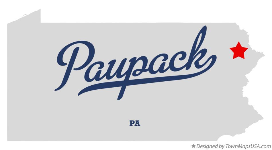 Map of Paupack Pennsylvania PA