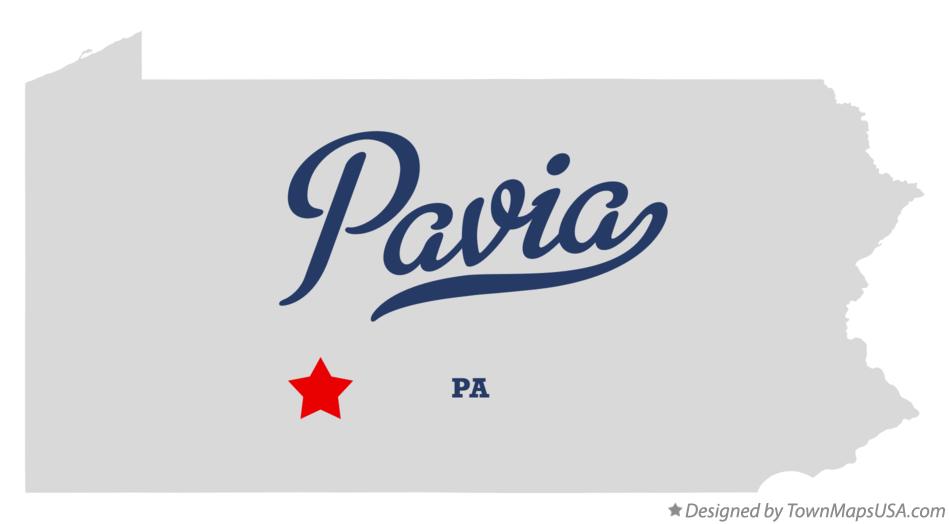 Map of Pavia Pennsylvania PA
