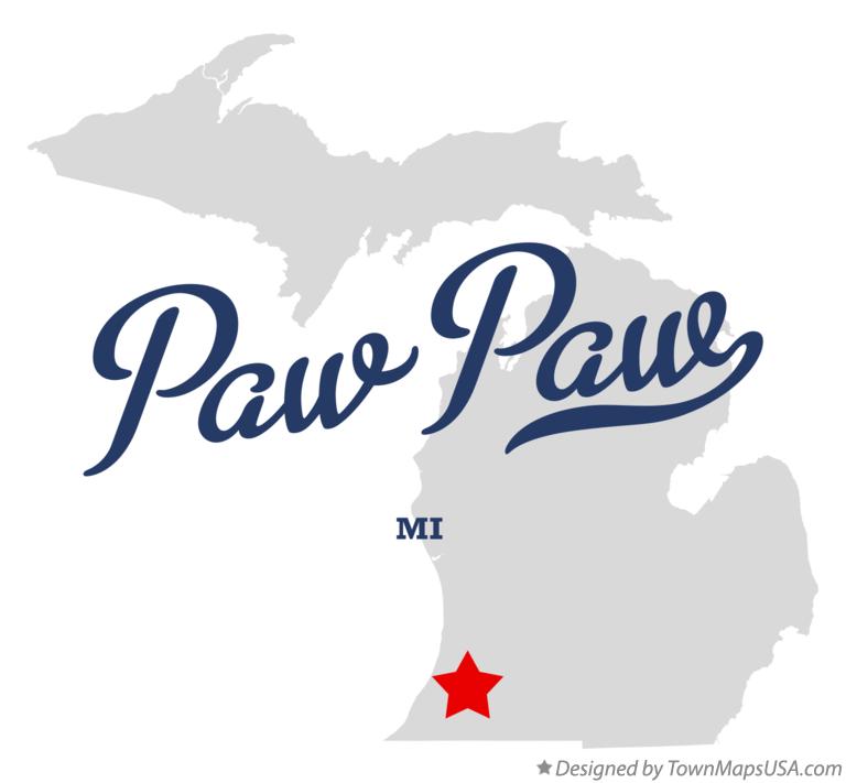 Map of Paw Paw Michigan MI