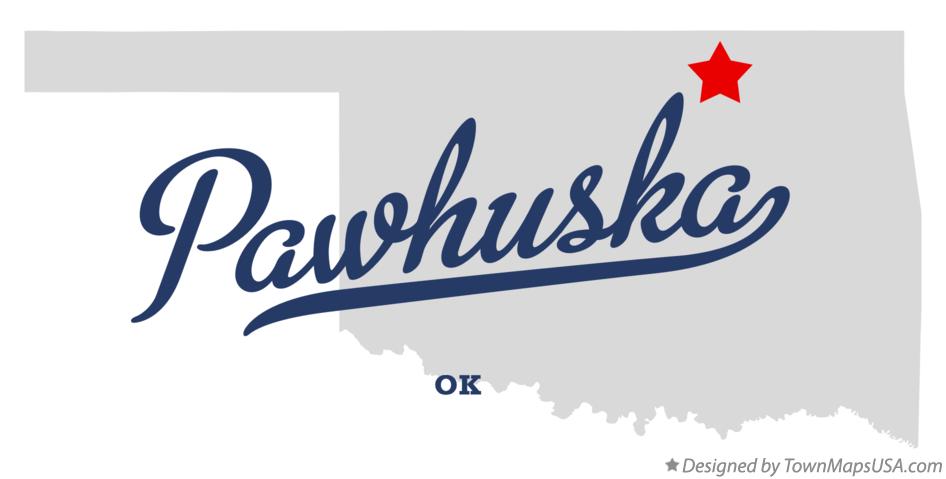 Map of Pawhuska Oklahoma OK