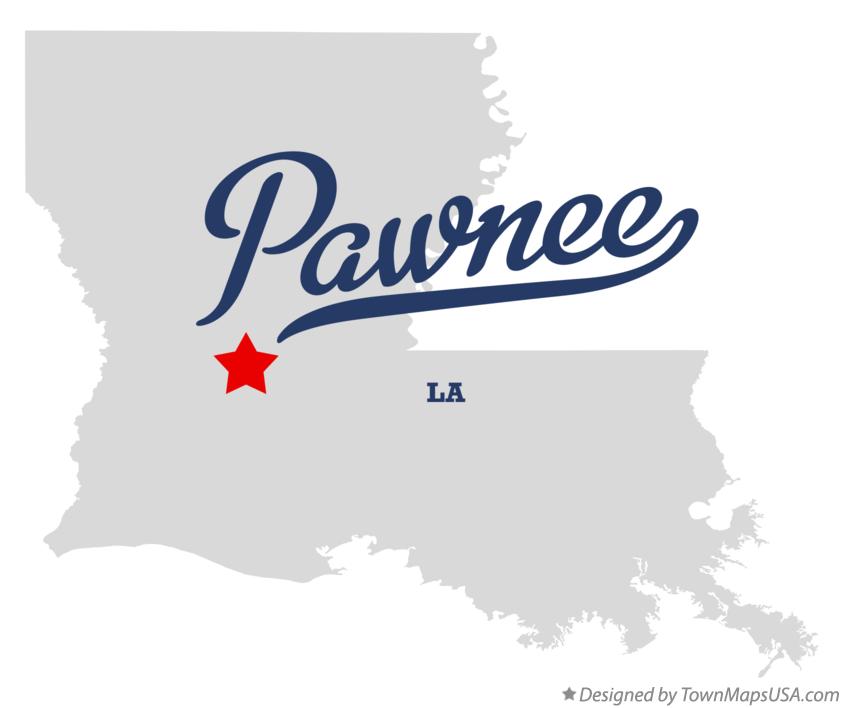 Map of Pawnee Louisiana LA