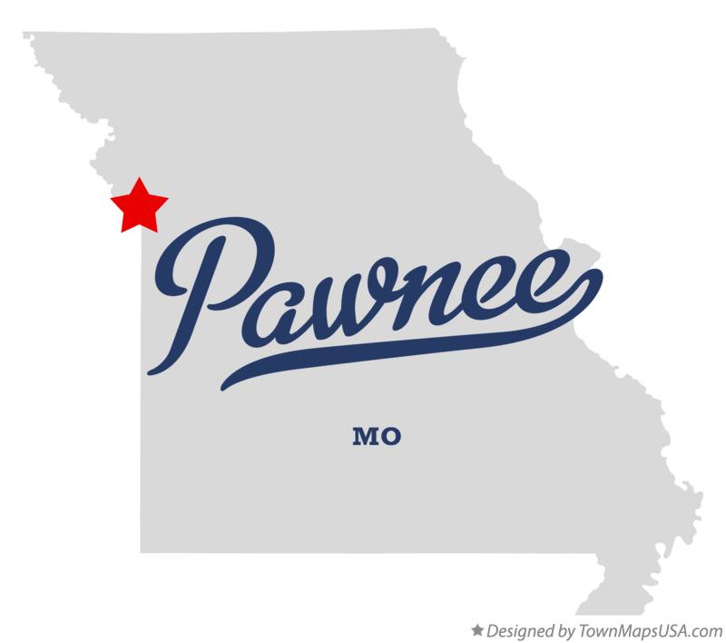 Map of Pawnee Missouri MO
