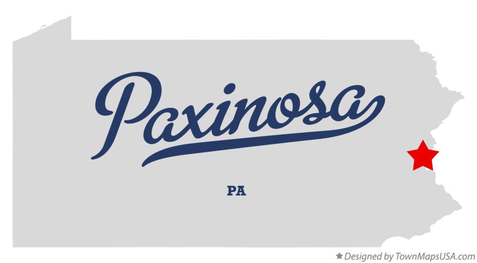 Map of Paxinosa Pennsylvania PA