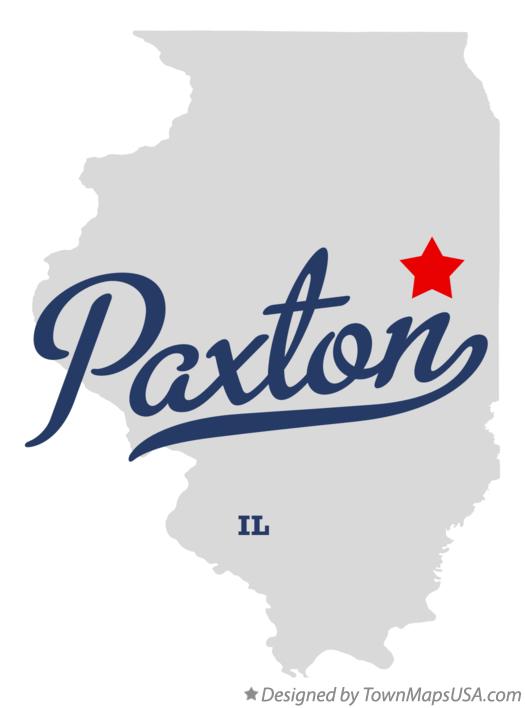 Map of Paxton Illinois IL
